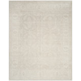 Oushak Oriental Hand-Knotted Wool Light Gray/Ivory Area Rug