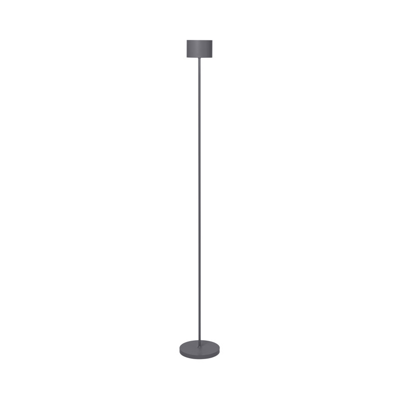 FAROL 45.28'' Mobile Rechargeable LED Floor Lamp, Warm Gray