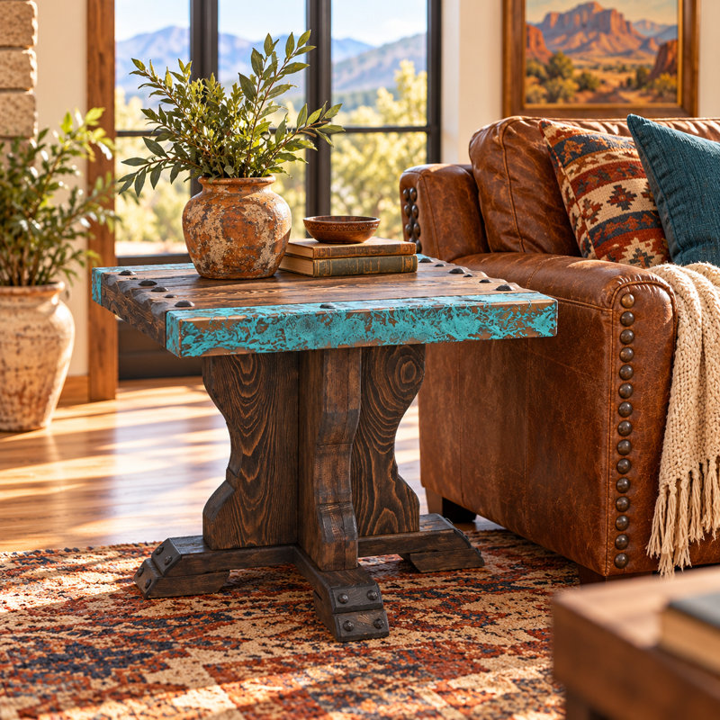 Copper Canyon Blue End Table