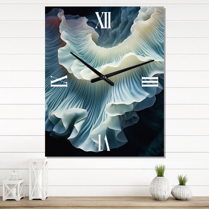 Horloge murale turquoise corail anémone, Petit