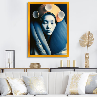 Ellissa Avant Garde, modèle en or et bleu rétro sur toile