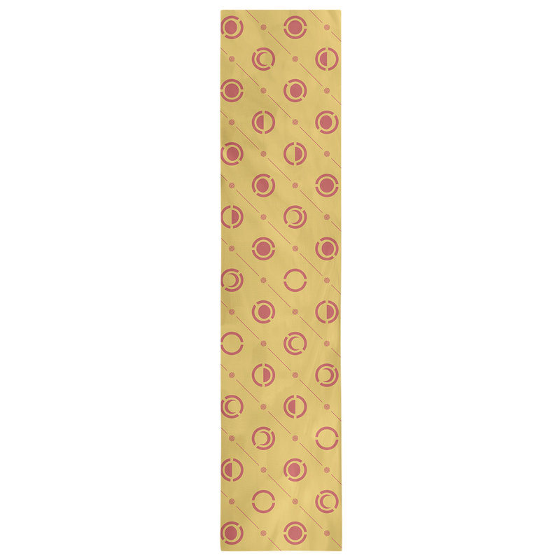 Classic Moon Phases Table Runner, 16" x 72", Gold/Red