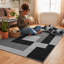 MILO Black & Grey Abstract Machine Tufted Area Rug-2123270737