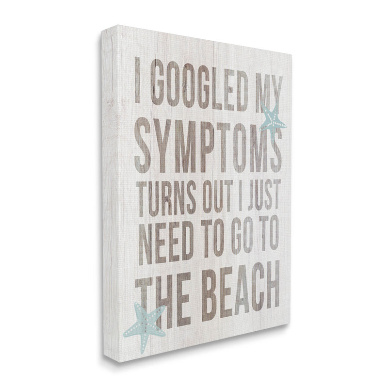 «Need To Go Beach» par Lil 'Rue, H 20 po x l 16 po x P 1,5 po