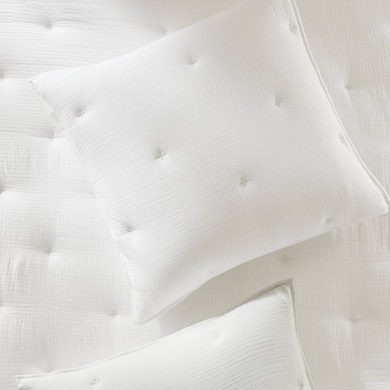 Ensembles de literie douillets en coton Cosy, blanc, brodé, pour la décoration intérieure