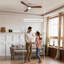 Ventilateur de plafond encastré à 3 pales de 52 po avec lumière, télécommande et moteur à courant continu pour le salon