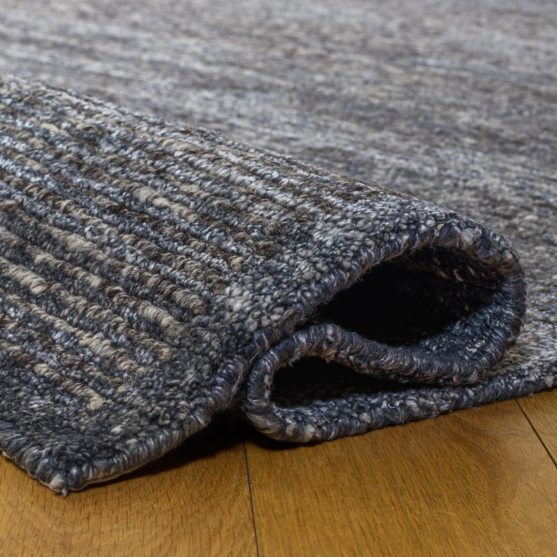 Tibetan Tibetan Hand Knotted Wool, Viscose, Cotton Striped Rug, Rectangle 8' x 10'
