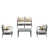 Dark Gray Frame/Beige Polyester Cushion selected
