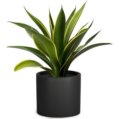 12 Inch Planter - Premium Lightweight Fiberstone Matte White Planter; Large Indoor Planter and Outdoor Planter