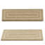 Ensemble de 12 tapis en polypropylène Bullnose Brown-1109649822