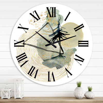 Horloge murale de style abstrait Mid-Century