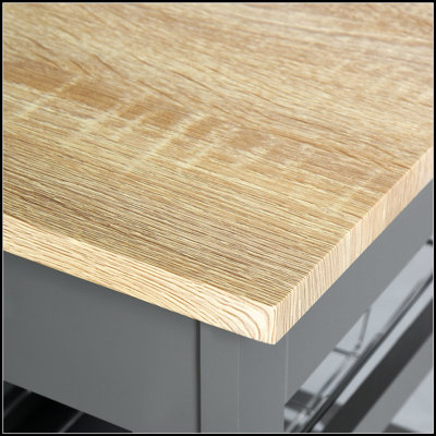 Mobile Rolling Kitchen Island Trolley with Drawer and Slide-Out Wire Storage Basket for Versatile Use and Organization.