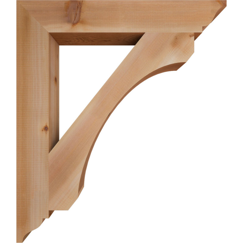 Support en bois rustique traditionnel BKTLEC01, Cèdre rouge de l'Ouest (lisse), H 30 po x l 3,5 po x P 26 po
