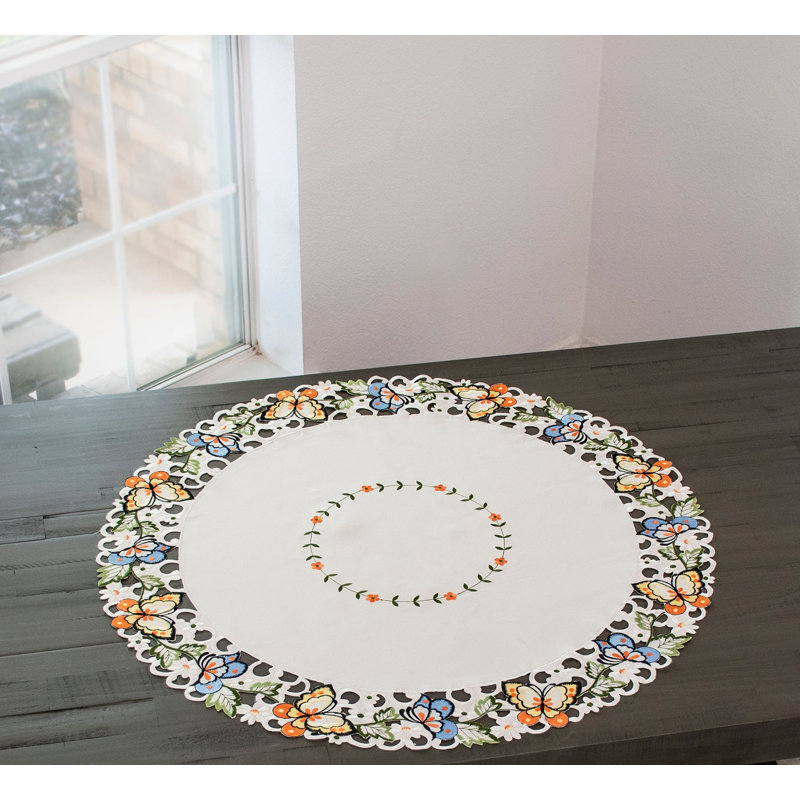 Dessus de table Layden Butterfly, napperon, Rond 33 po