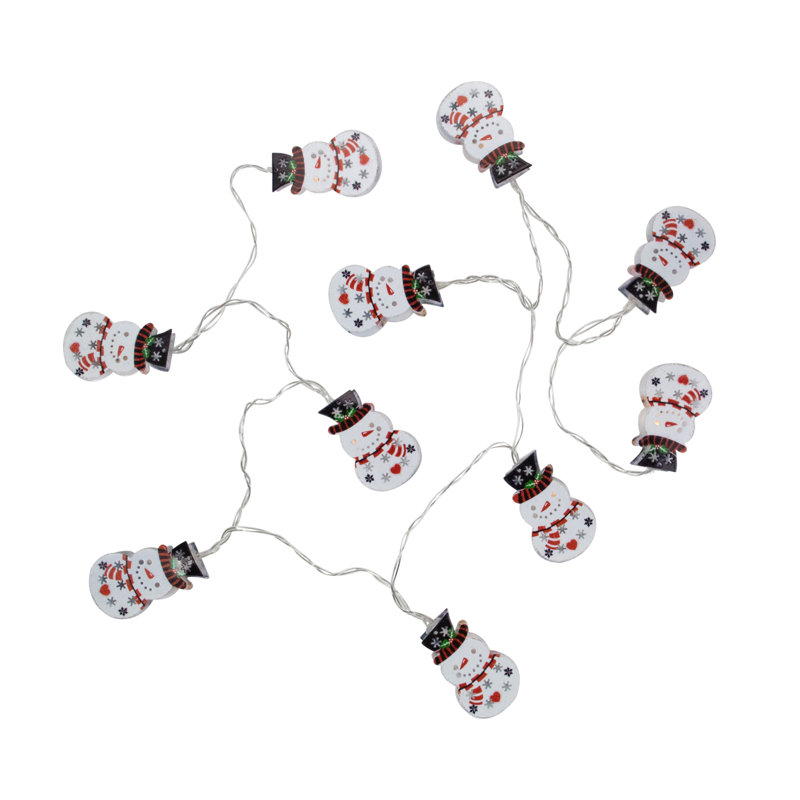 Lumières de Noël à DEL 10 carats avec chapeaux supérieurs - fil transparent 4,5 pi