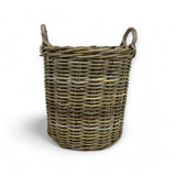 Tall Rattan Round Basket Small