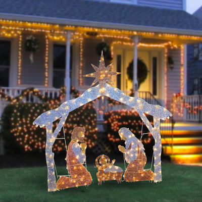 72 in. Nativity Scene with LED Lights