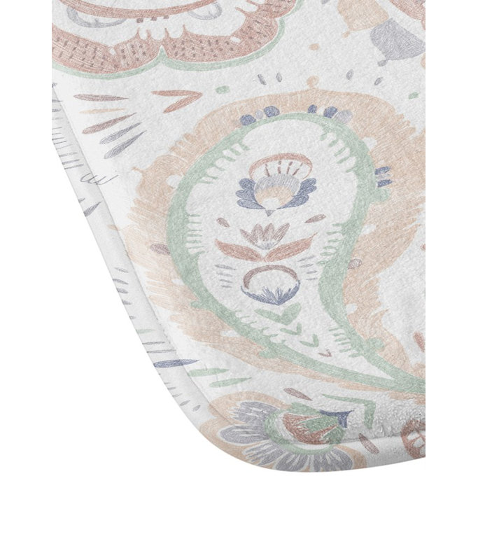 Tapis de bain pâle motif cachemire