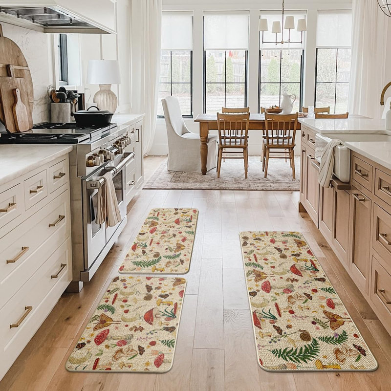 Ensemble de 3 tapis de cuisine champignon et champignon