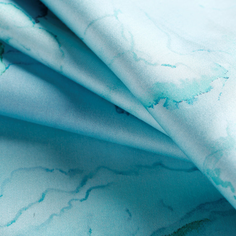 Ensemble de housse de couette 500 pièces Ardy Aqua / White, Housse de couette très grand + 2 très grandes ta
