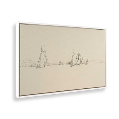 Sketch of the Harbor I  Canvas Art Print