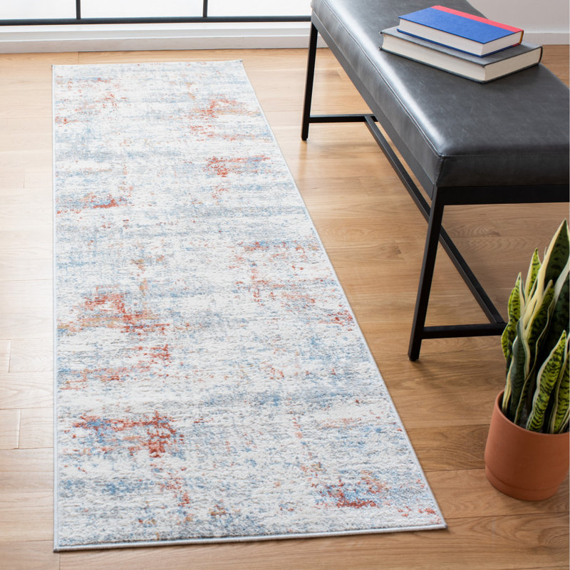 Amelia Cotton Abstract Rug, Runner 2'3" x 8'