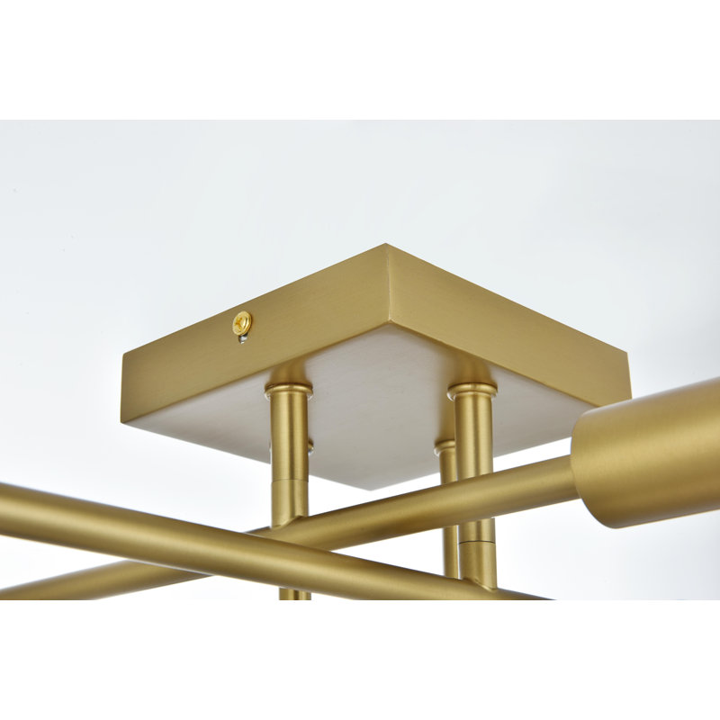 Alena Flush Mount, Satin Gold