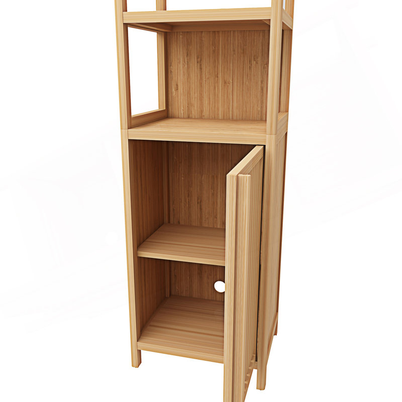 Armoire d'entrée, armoire de rangement haute et mince avec porte à volets et 3 tablettes, armoire tour en lin autoportante