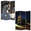 Paravent Rome en toile multicolore 48 po x 72 po Fatemeh
