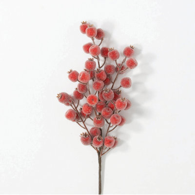 Sullivan's Set of 3 Christmas Berry Spray, Red Faux Floral Stem , 24.5 Inch