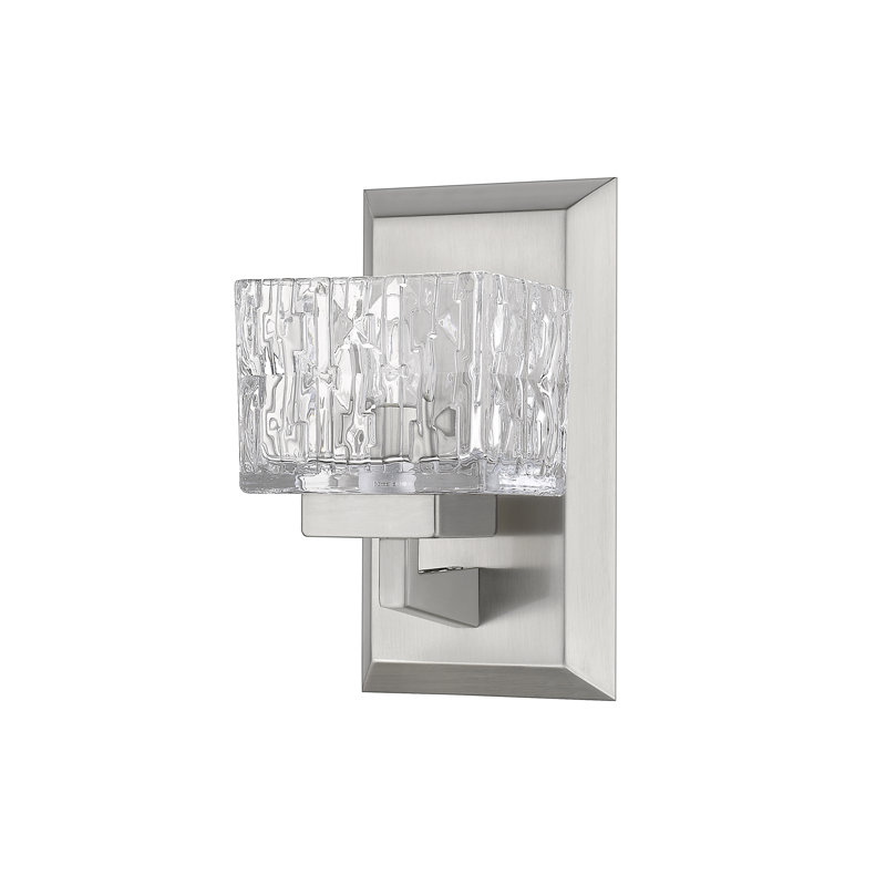 Bechard Steel LED Armed Sconce, Brushed Nickel, No