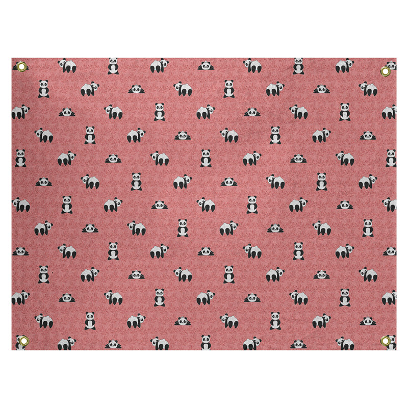 Tapisserie panda par katelyn elizabeth Kitterman, H 27,5 po x l 37,5 po, Intérieur / extérieur