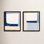 Composition in Blue 2-Piece Print Set