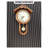 Vintage solid wood wall clock with a roof-shaped top and a metal pendulum