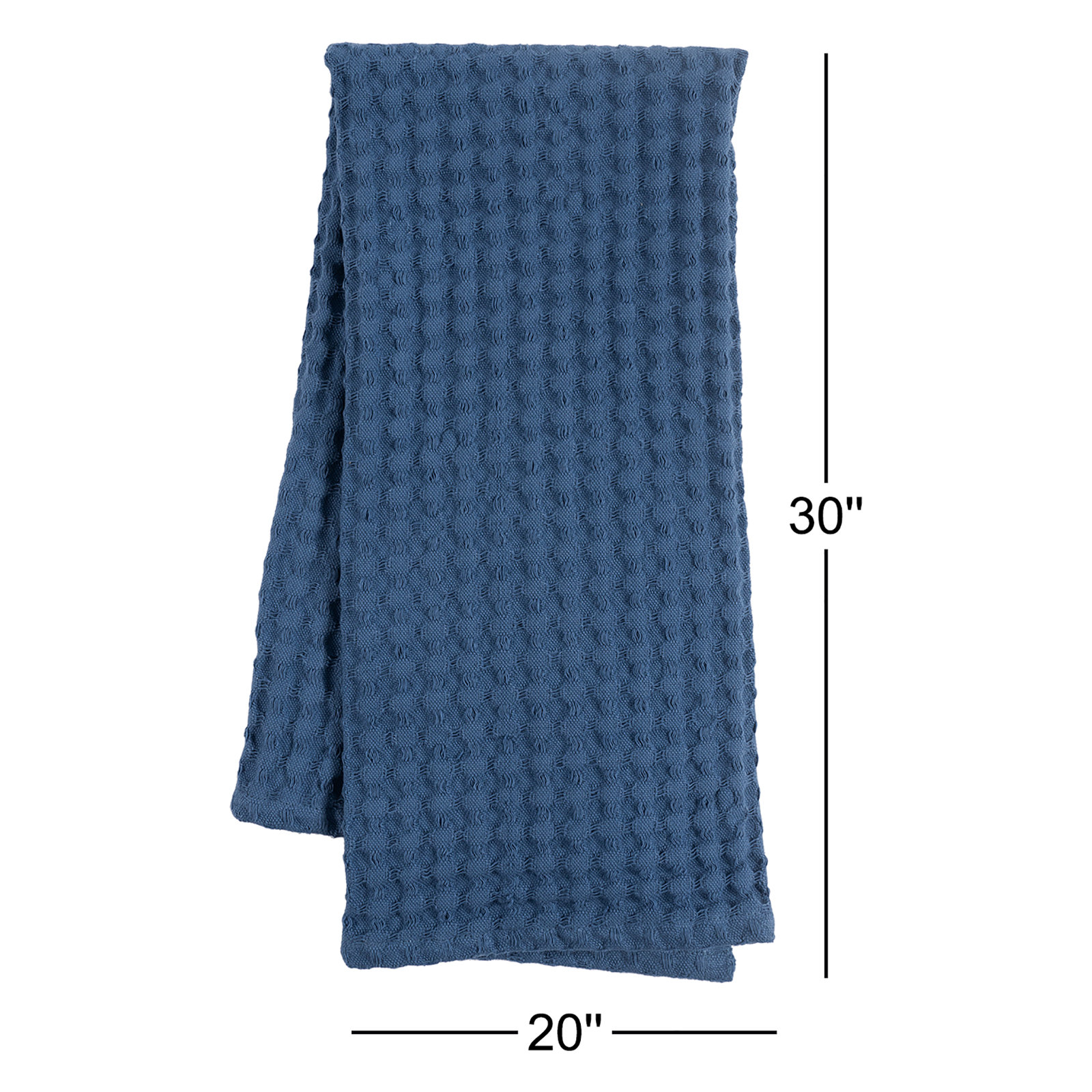Estero Cotton Waffle Dish Cloth Kitchen Towel, Dutch Blue