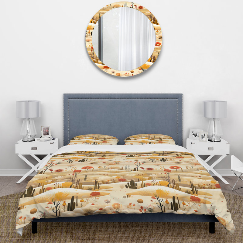 Ensemble de housse de couette Cactus Desert Dreams Boho, Housse de couette pour très grand lit et 2 très