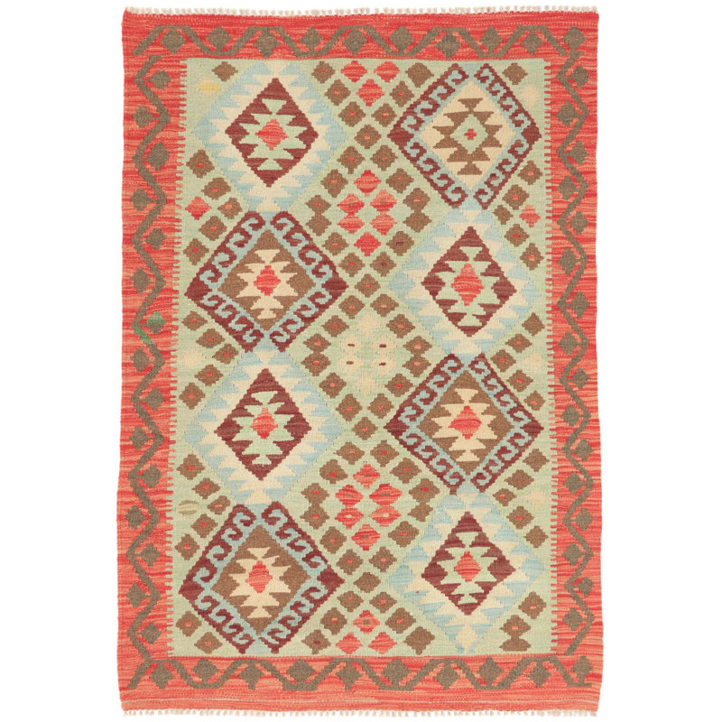 Geometric Wool Hand Woven 103cm X 151cm Area Rug