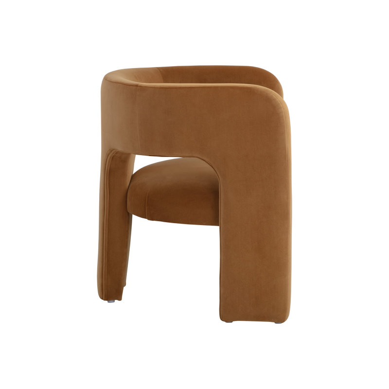 Lounge Chair, Gold Polyester