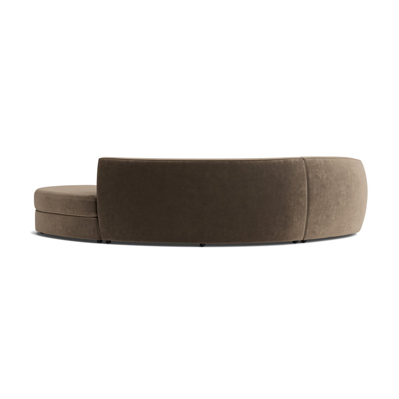 Giselle 3-Piece Left Arm Sectional, Performance Velvet - Otter