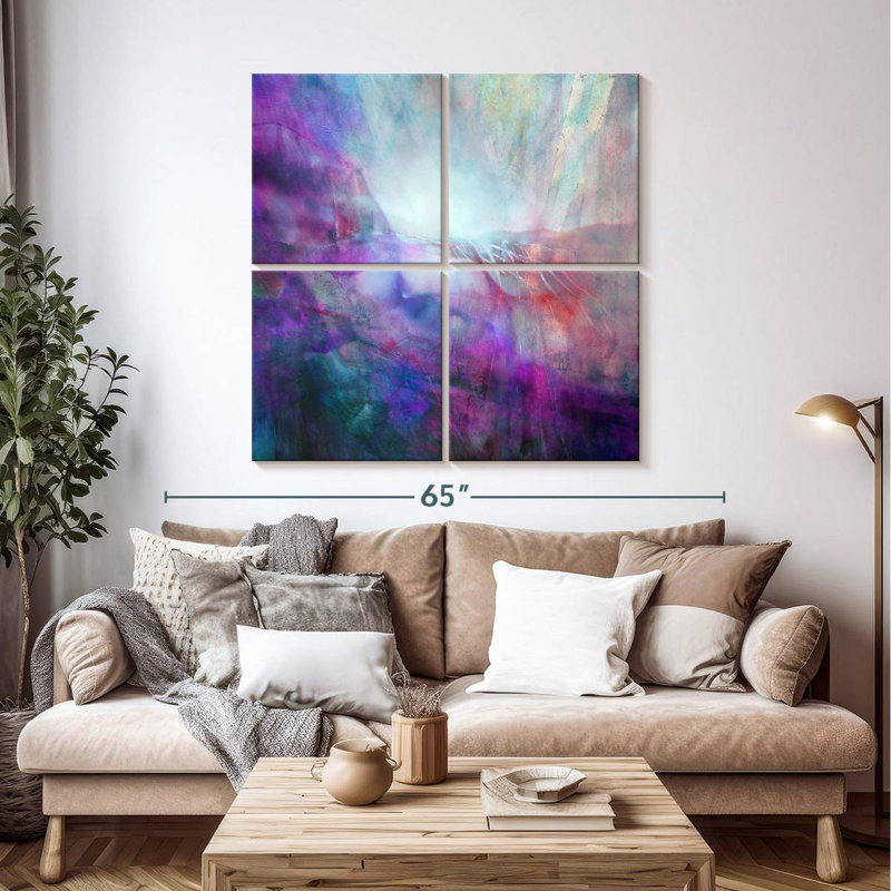 Avery Drifting - Composition In Purple And Turquoise