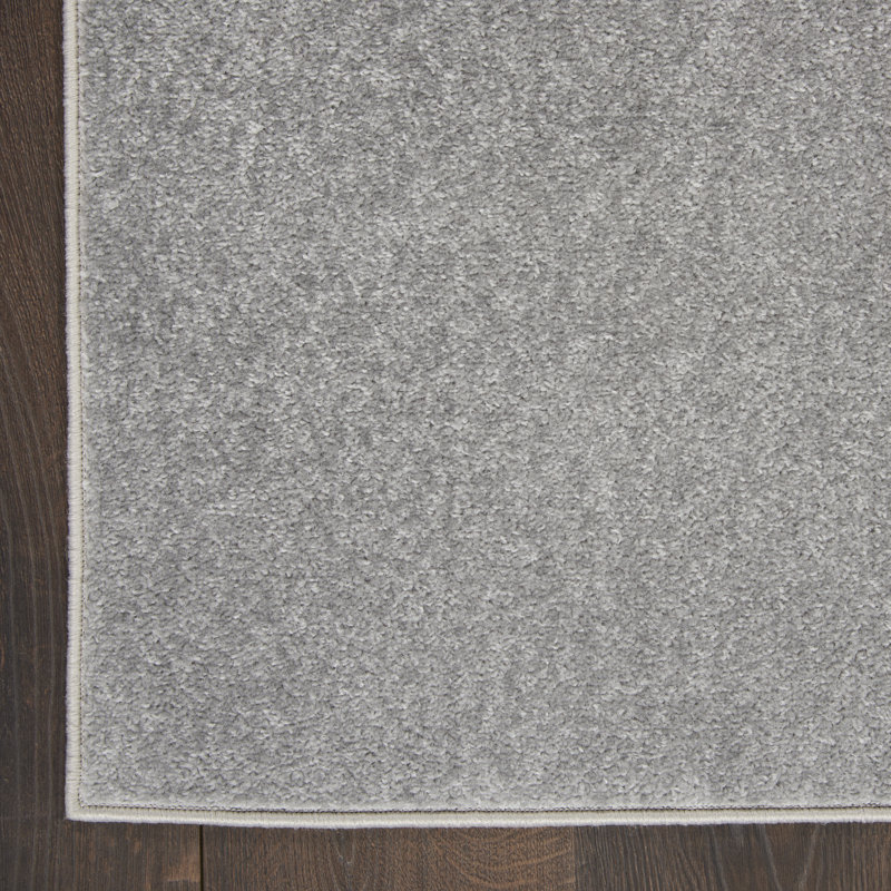 Tapis traditionnel argenté Yolonda, Carré 5 pi