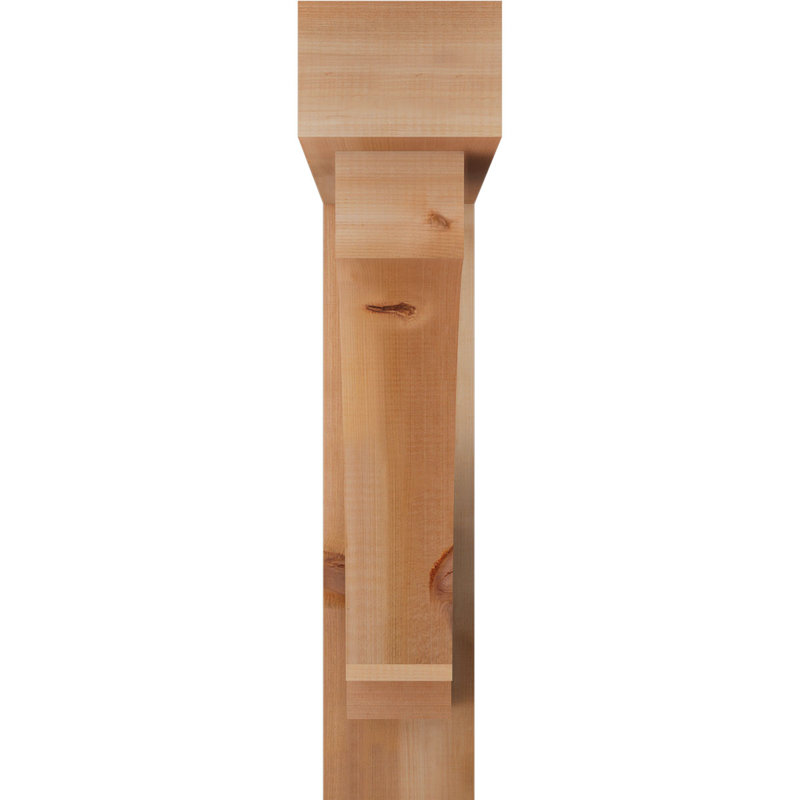 Support de bloc impérial avec entretoise décalée, 28 po x 28 po, Cèdre rouge occidental de l 6 po (scié brut)