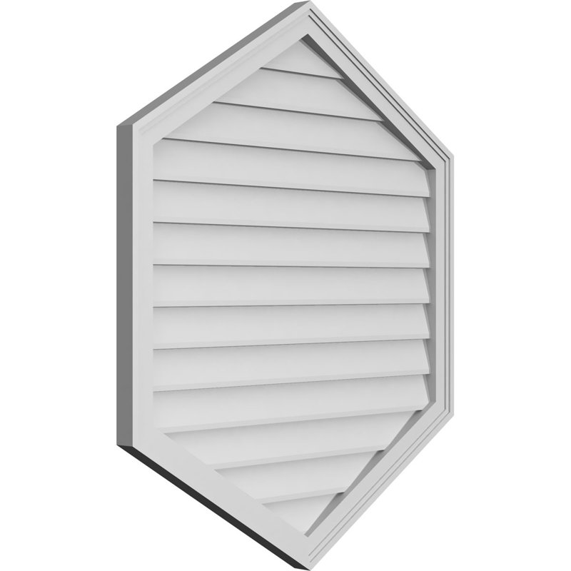Ventilé vertical à pignon vertical 7/12 po, H 40 po x l 34 po x P 1,5 po