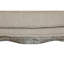 Revêtement texturé pour le salon, structure en bois massif gris, pièce patinée avec pattes, coussin de siège en mousse