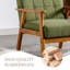 Fauteuil d'appoint, fauteuil de style Mid-Century moderne avec structure en bois massif, fauteuil de salon, chambre à coucher (ensemble de 2)-454602031
