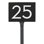 Floating Modern 6" Number Horizontal Address Plaque (2 Characters)