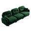Three - Modulaire en chenille, conception ergonomique incurvée, coussins et base pour canapé en bois-942894135