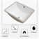 Hewei 14'' White Ceramic Rectangular Bathroom Sink with Overflow