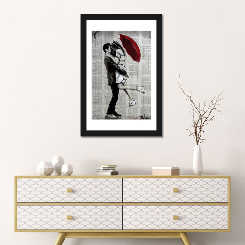 «Forever Romantics», impression sur toile, H 24 po x l 16 po x P 1 po, Papier d'art encadré noir, Blanc