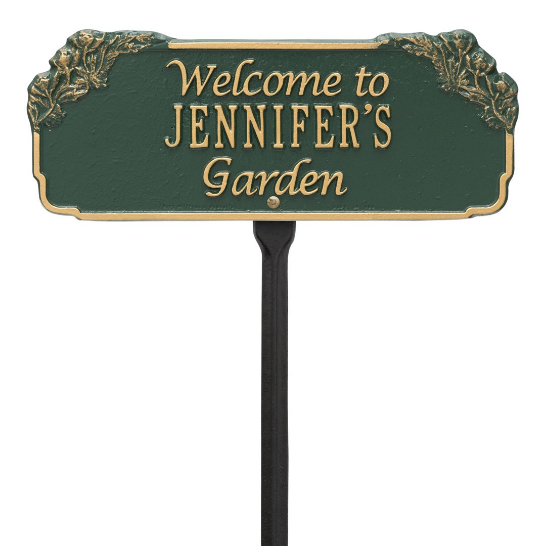 Welcome Personalized Garden Sign Whitehall Products 